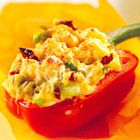 Gevulde paprika met aardappelpuree
