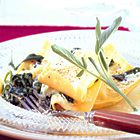 Open ravioli met ricotta en spinazie