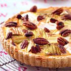 Quiche met geroosterde prei en pecannoten
