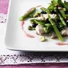 Aspergesalade met kip en frambozendressing