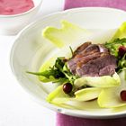 Eendenborst met cranberrydressing