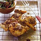 Gebraden kip in fenegriek-korianderpasta