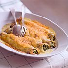 Pannenkoeken met kaas en spinazie