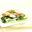 Meerval met boontjes, courgette en amandelen