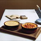Crème brûlée met cointreau en witte chocolade