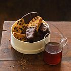 Biscotti met chocoladeglazuur
