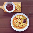 Flensjes met banaan en chocolade