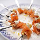 Gerookte zalm met citroencrème