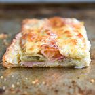 Witloftaart met ham en kaas
