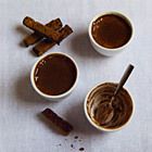 Chocoladesoep met kruidkoekstaafjes