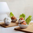 Zalmtartaar met kokos-limoenschuim