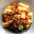 Rigatoni met borlottibonen