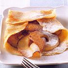 Pannenkoeken met gebakken kaneelappeltjes