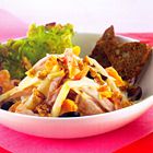 Waldorfsalade met knolselderij en gerookte kipfilet