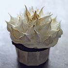 Chocolade cupcakes met Italiaanse meringue