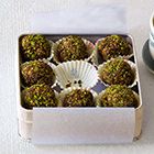 Chocoladetruffels met muesli en pistachenootjes