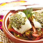 Tajine van kabeljauw met charmoula