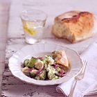 Komkommersalade met feta, munt en dille