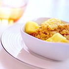 Crumble met ananas en vanille