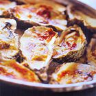 Oesters gegratineerd met camembert