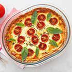 Quiche met kerstomaatjes en Parmezaanse kaas