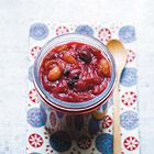 Rabarberchutney met grote rozijnen