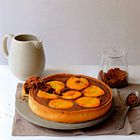 Chocolade crumble met abrikozen