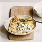 Ravioli met zalm en dille met romige dragonsaus