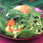 Spinaziesalade met rucola en serranoham