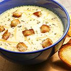 Franse kaassoep met croutons
