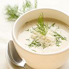 Romige venkelsoep met Parmezaanse kaas