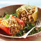 Gevulde paprika's met couscous en garnaaltjes