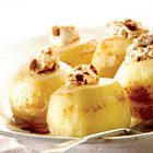 Appels met speculaas en geitenkaas uit de oven