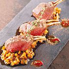Lamsrack met ketchupratatouille