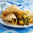 Surinaamse roti met vegetarisch gehakt