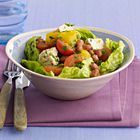 Zomersalade met geroosterde paprika en borlottibonen