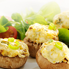 Gevulde kastanjechampignons uit de oven