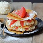 Krokant torentje met mascarponemousse en grapefruit