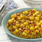 Boeren aardappelomelet met spekreepjes