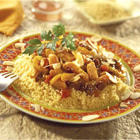 Couscous met kip, pruimen en kaneel