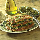Lasagne met spinazie en mozzarella