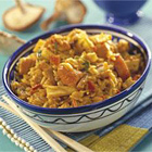 Nasi met kip, bamboescheuten en shii-take