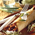 Wraps met gehakt en spinazie