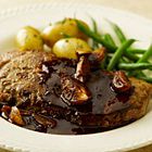 Biefstuk met champignon-portsaus