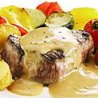 Entrecote met gorgonzolasaus