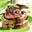 Dubbeldekker van notenbrood met rosbief