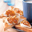 Toast met verse roomkaas en hazelnoten