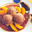 Chocolade ijs met sinaasappelsaus