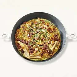 Tip: Spaanse broodtortilla met chorizo uit de oven