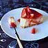 Cheesecake met vanille en aardbei